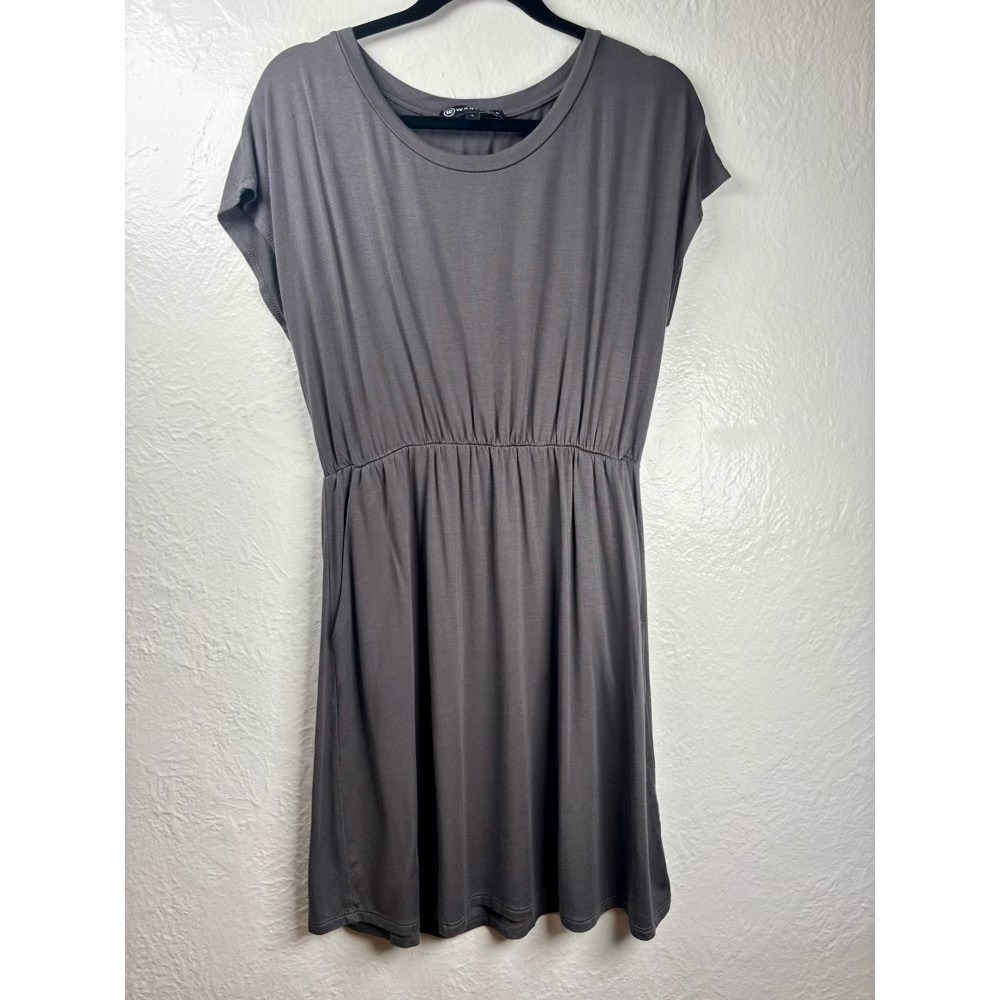 Wantable T-Shirt Dress Womens Large‎ Gray Modal Lagenlook USA Minimalist Capsule